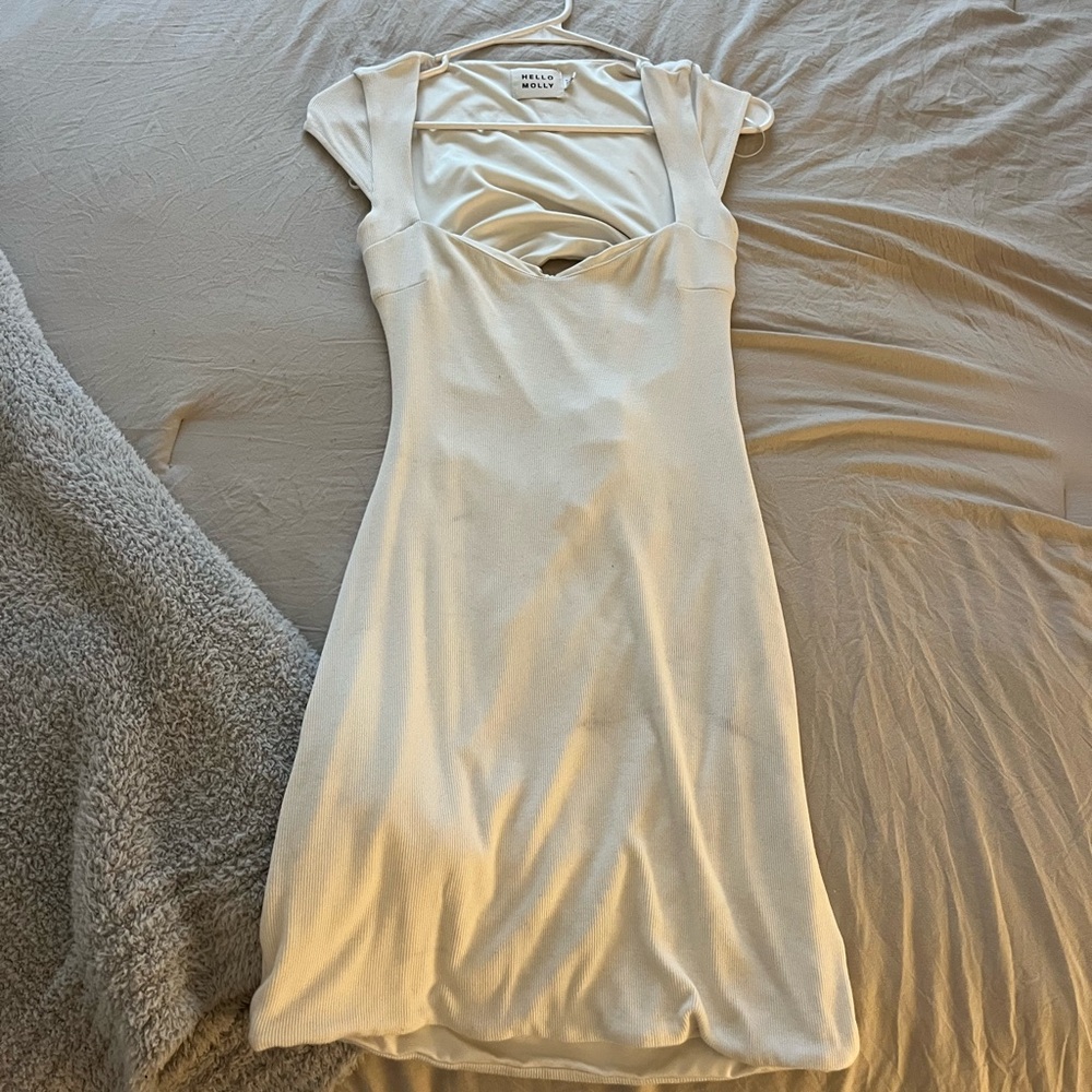 HELLO MOLLY WHITE DRESS. WORN ONCE